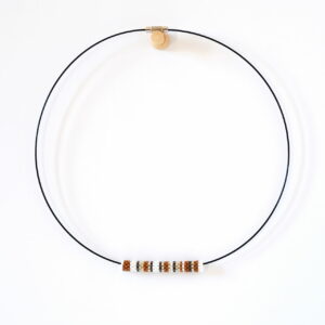 Colgante tubular bronce/plata