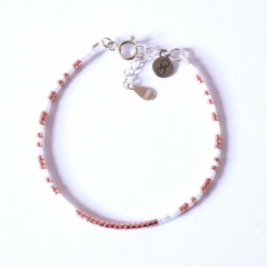 Pulsera cobre/blanco